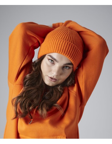 BEE-B380-Engineered Knit Ribbed Beanie